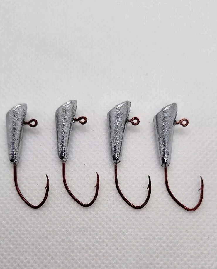 100 1/16 Lead Shad Dart Jig Head Eagle Claw Lil Nasty #4 MADE IN THE USA