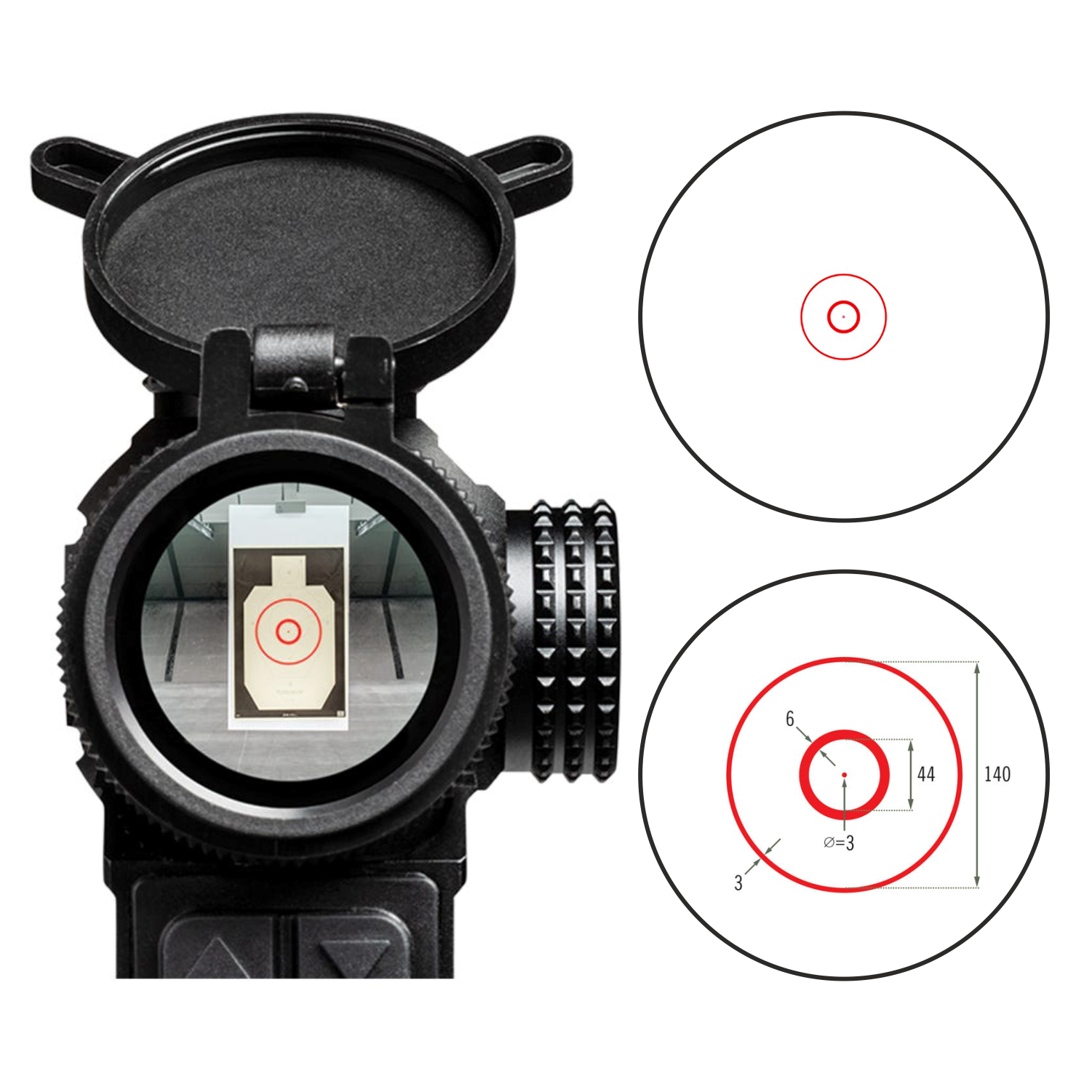 Vortex Optics SPR-200 Spitfire Prism Scope 1x DRT MOA with Wearable4U Bundle