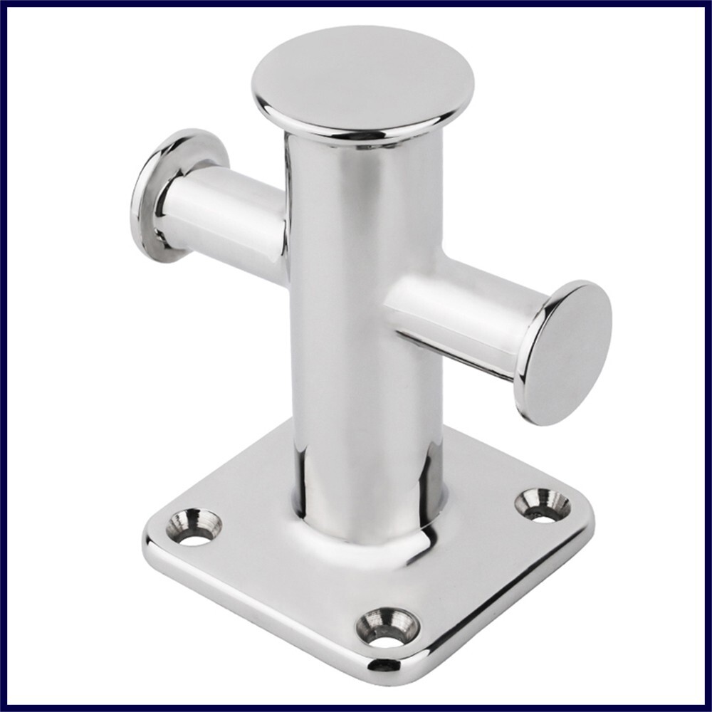 Marine Boat 135mm 316 Stainless Steel Single Cross Bollard Dock Mooring Cleat