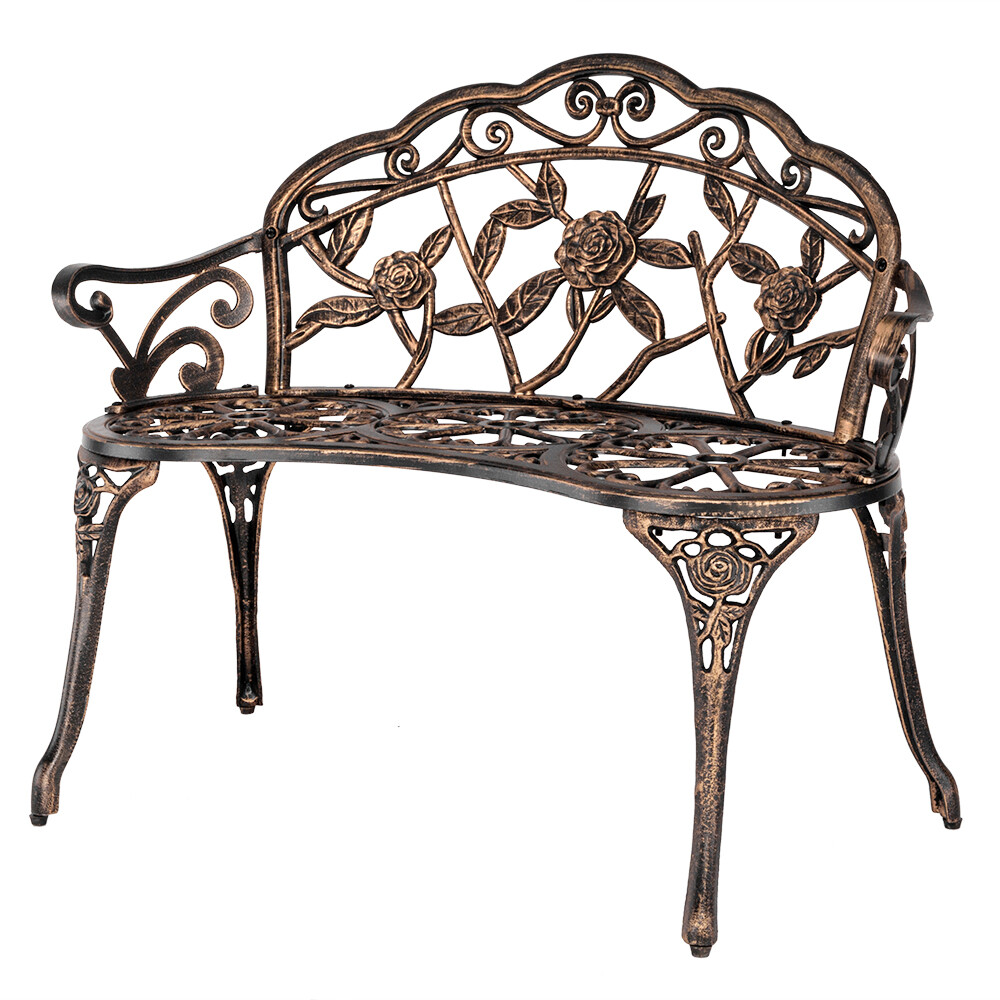 38.5inch Cast Aluminum Outdoor Courtyard Decoration Park Leisure Rose Chair