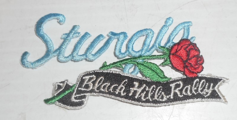 Vintage Black Hills Rally Sturgis Ladies Rose Patch 3-5/8" Wide x 1-1/2" H-NEW