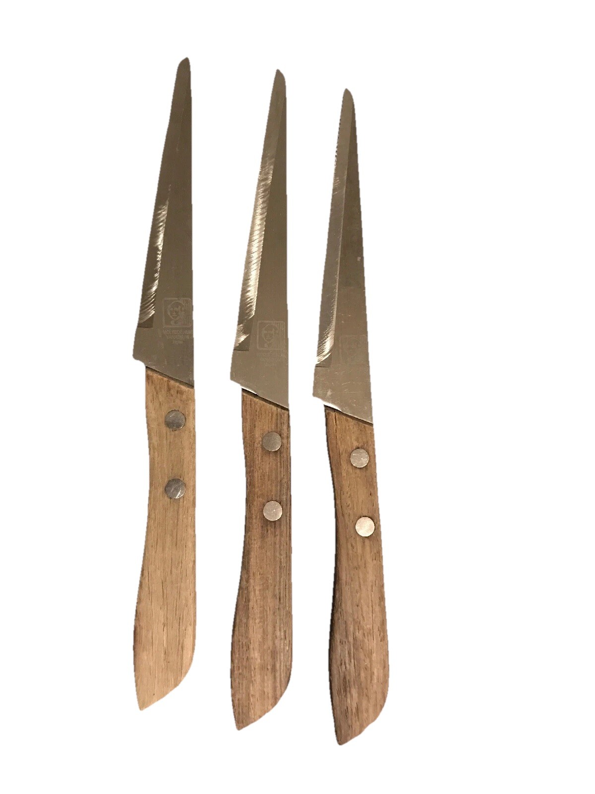 George Washington Molybdenum Vanadium Japan Steak Knife Knives Set of 3 Vintage