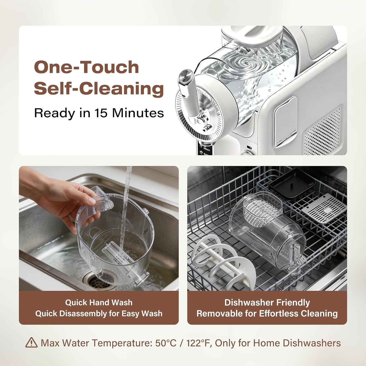 5 Presets Slushy Maker, LED Display, Auto Clean