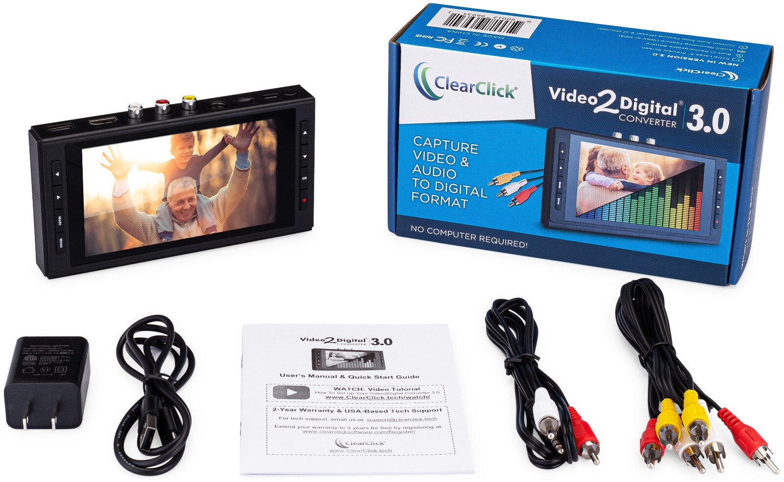 ClearClick Video to Digital Converter 3.0 Third Generation USB Capture Device