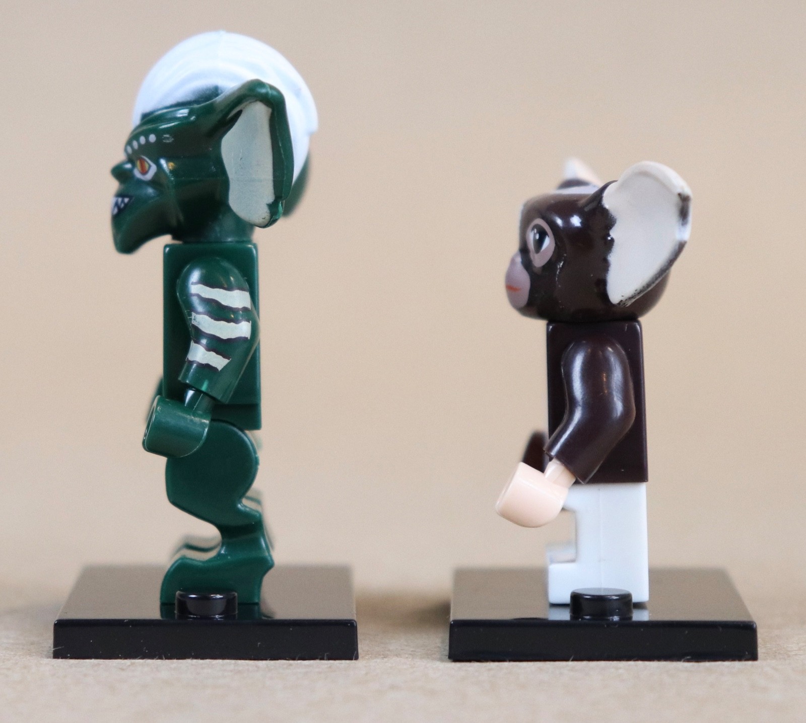 Gremlins Gizmo and Stripe Custom Pad Printed Minifigures