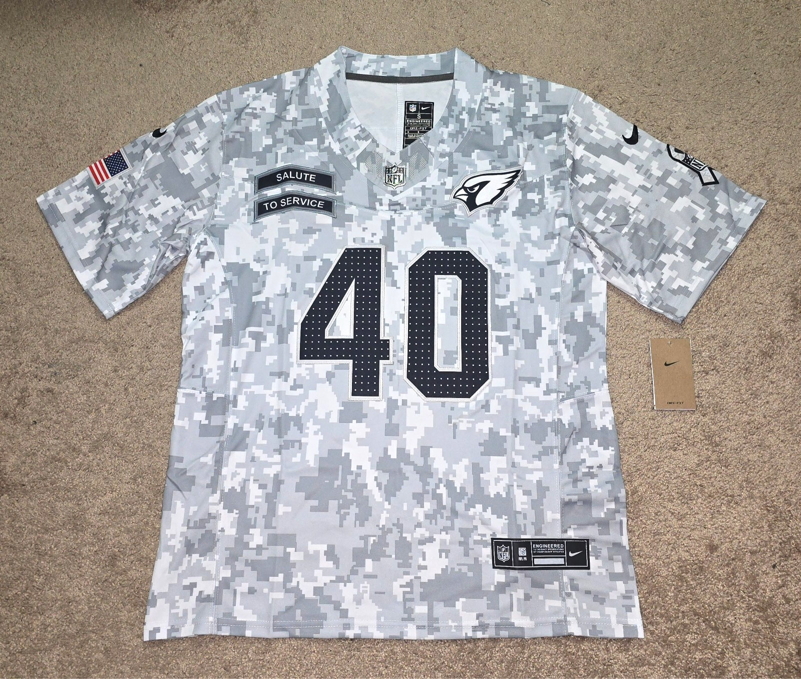 Cardinals Pat Tillman #40 Artic Camo Salute To Service Stitched Jerseys