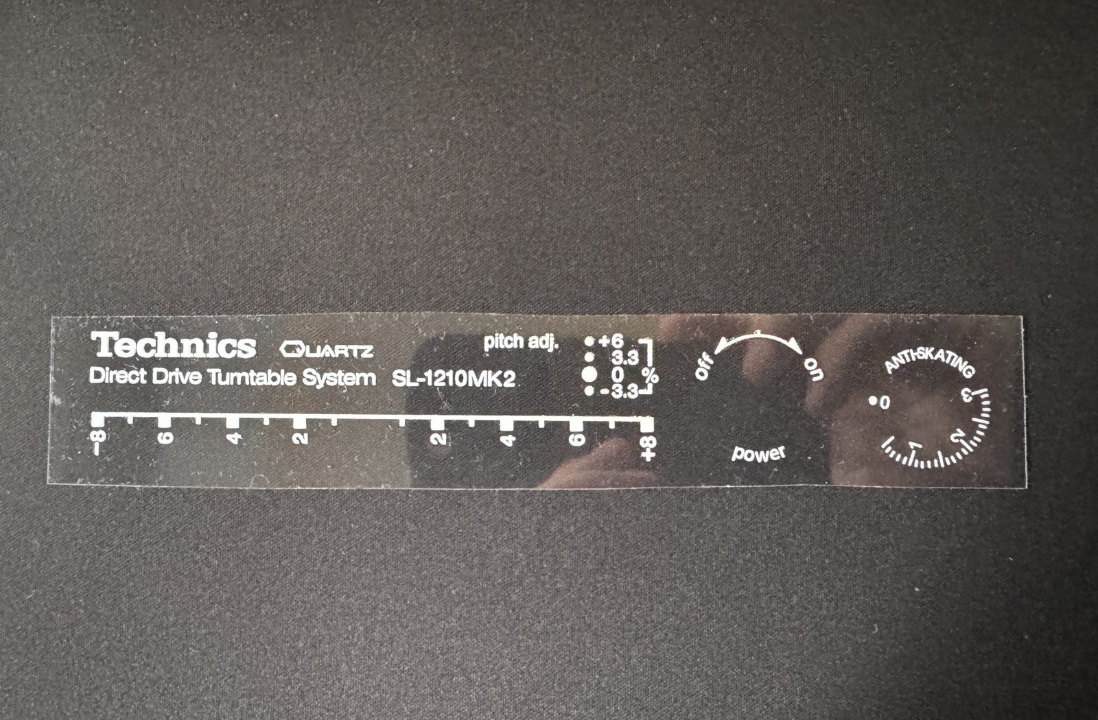 Technics SL-1210 MK2 Transfer Lettering / Transfer Decals