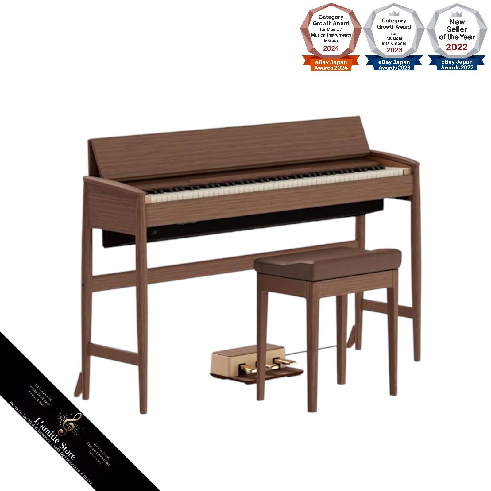 Roland KARIMOKU KIYOLA KF-20-KW Electric Piano Walnut KF20KW KF20 Successor 10
