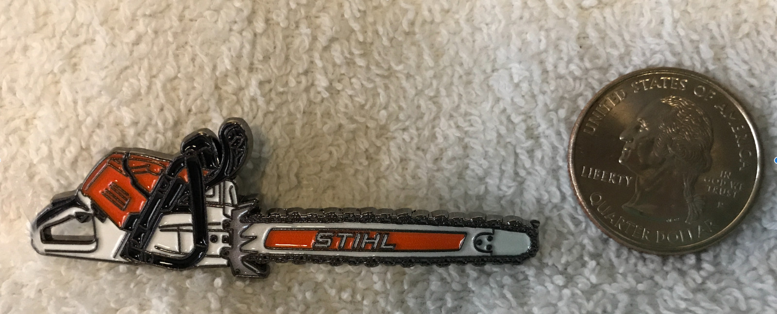 Chainsaw Enamel Pin   Hat Pin   Rare