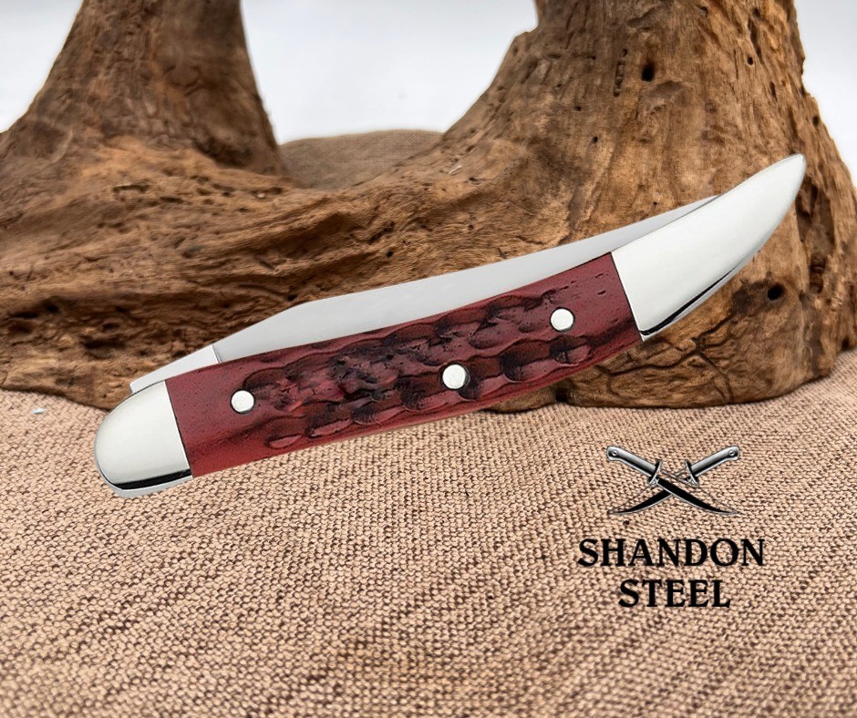 CASE Pocket Worn® Old Red Bone Corn Cob Jig Small Texas Toothpick Knife #00792