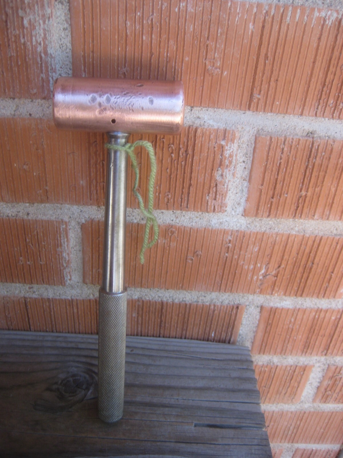 1940s Vtg 12 oz. Head Size - 1 1/2 lb Total Wt. Copper Hammer & Metal Handle USA