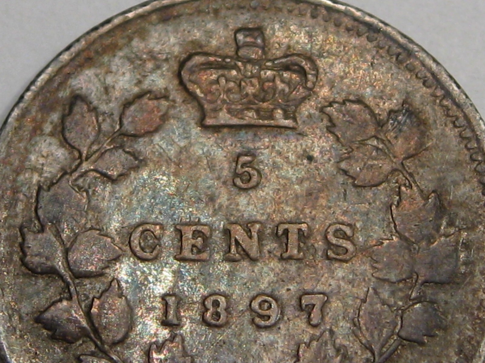F/VF 1897 Five Cent 5¢ CANADA. #13