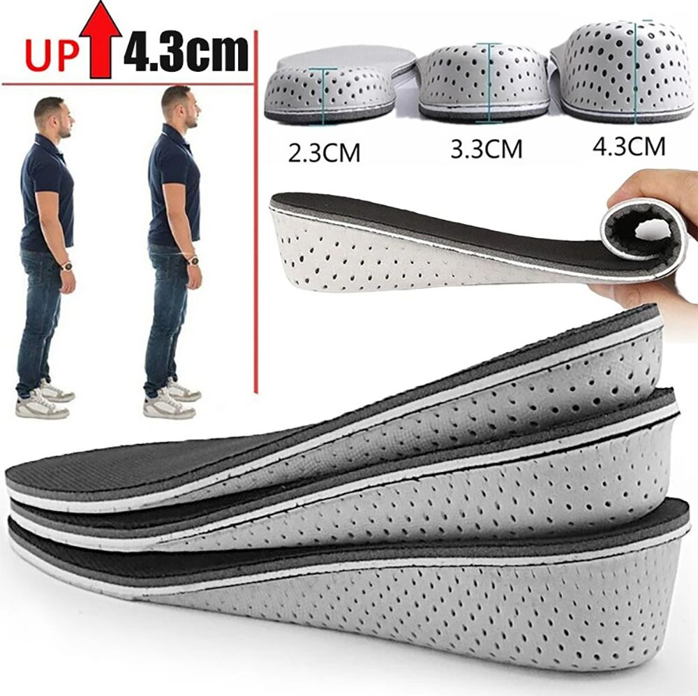 Height Increase Insoles Men Women Invisible Heel Lift Taller Shoe Inserts Pad US