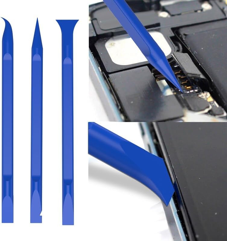 10pcs Plastic Spudgers + 2 Metal Triangular Pry Bar Set for iPad, Laptop, iPhone
