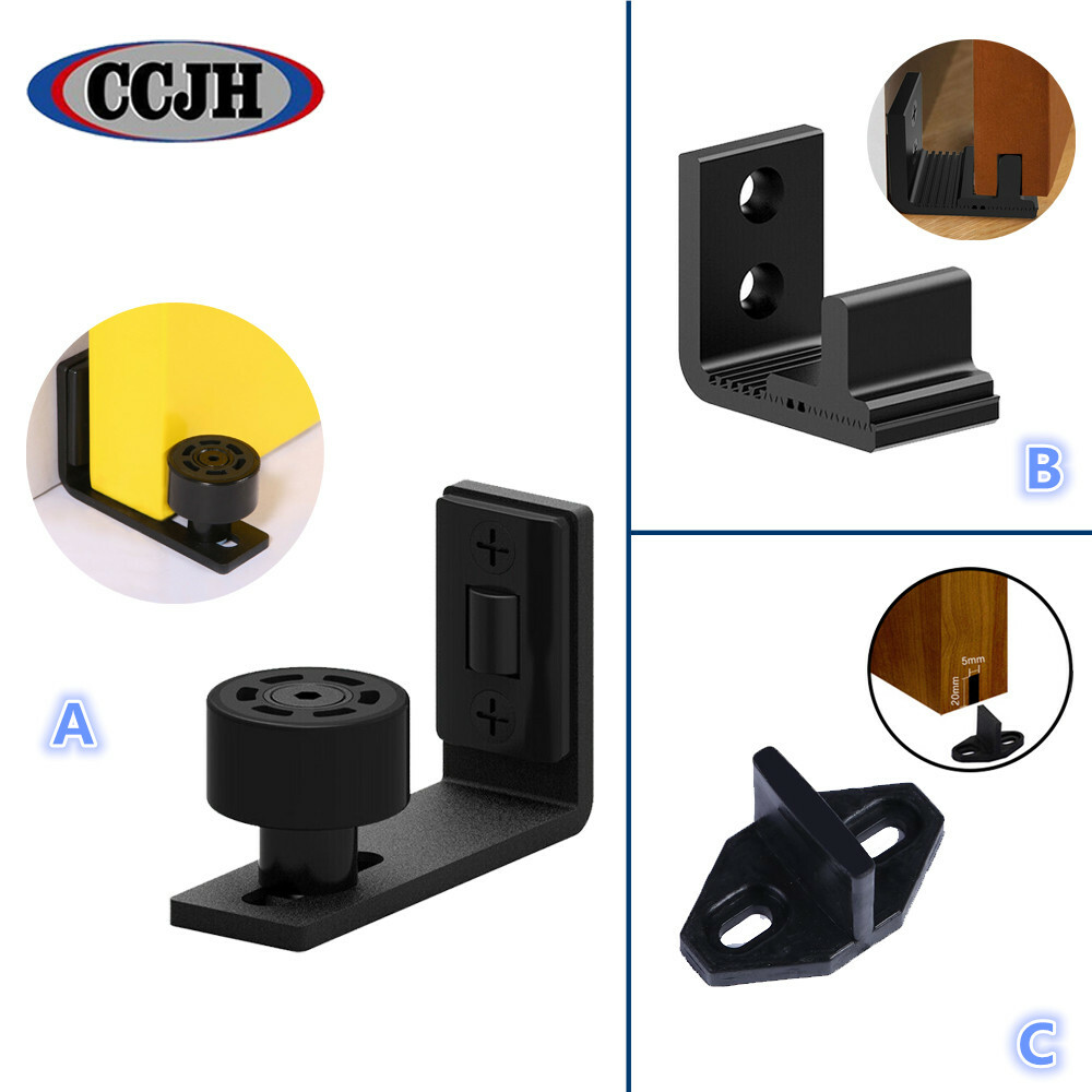 CCJH Upgrade Adjustable Wall Mount Bottom Floor Guide For Sliding Barn Door
