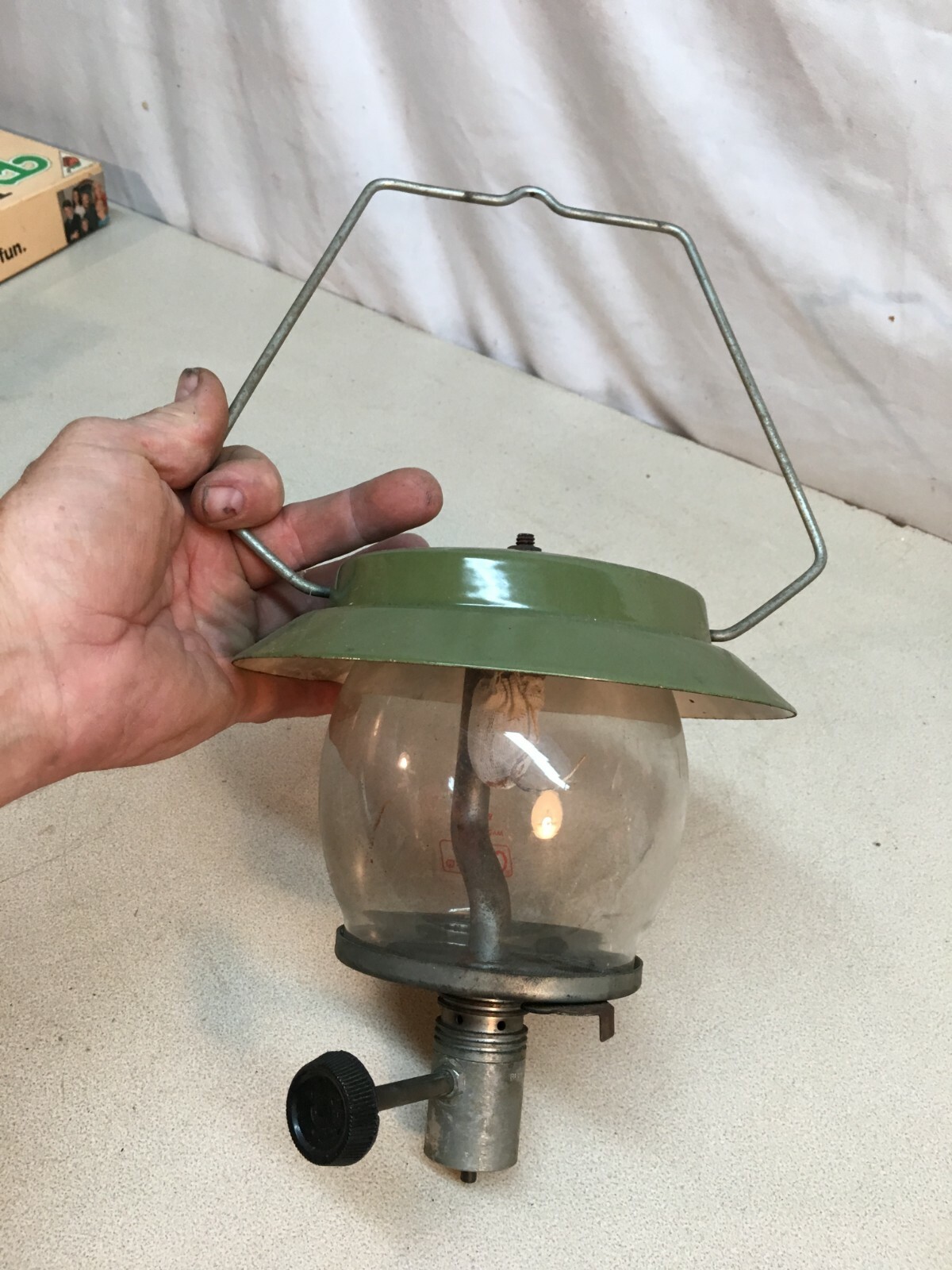 vintage Coleman lantern 4.5in Glass Shade And Top Parts Repair