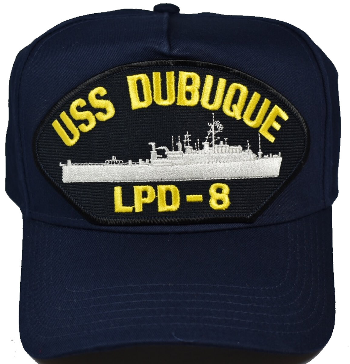 USS DUBUQUE LPD-8 HAT - NAVY BLUE - Veteran Owned Business