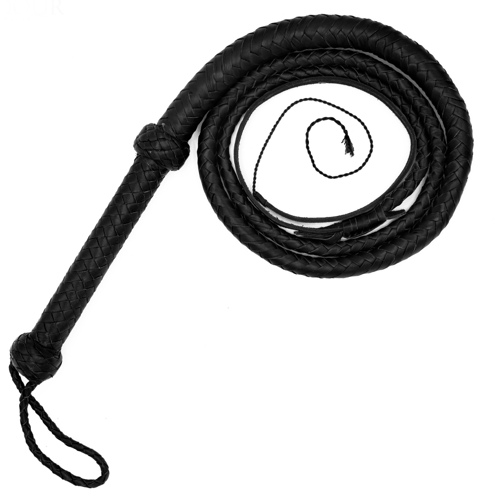 06 FT Genuine Cowhide Leather Bullwhip 12 Plait Handmade Training Whip