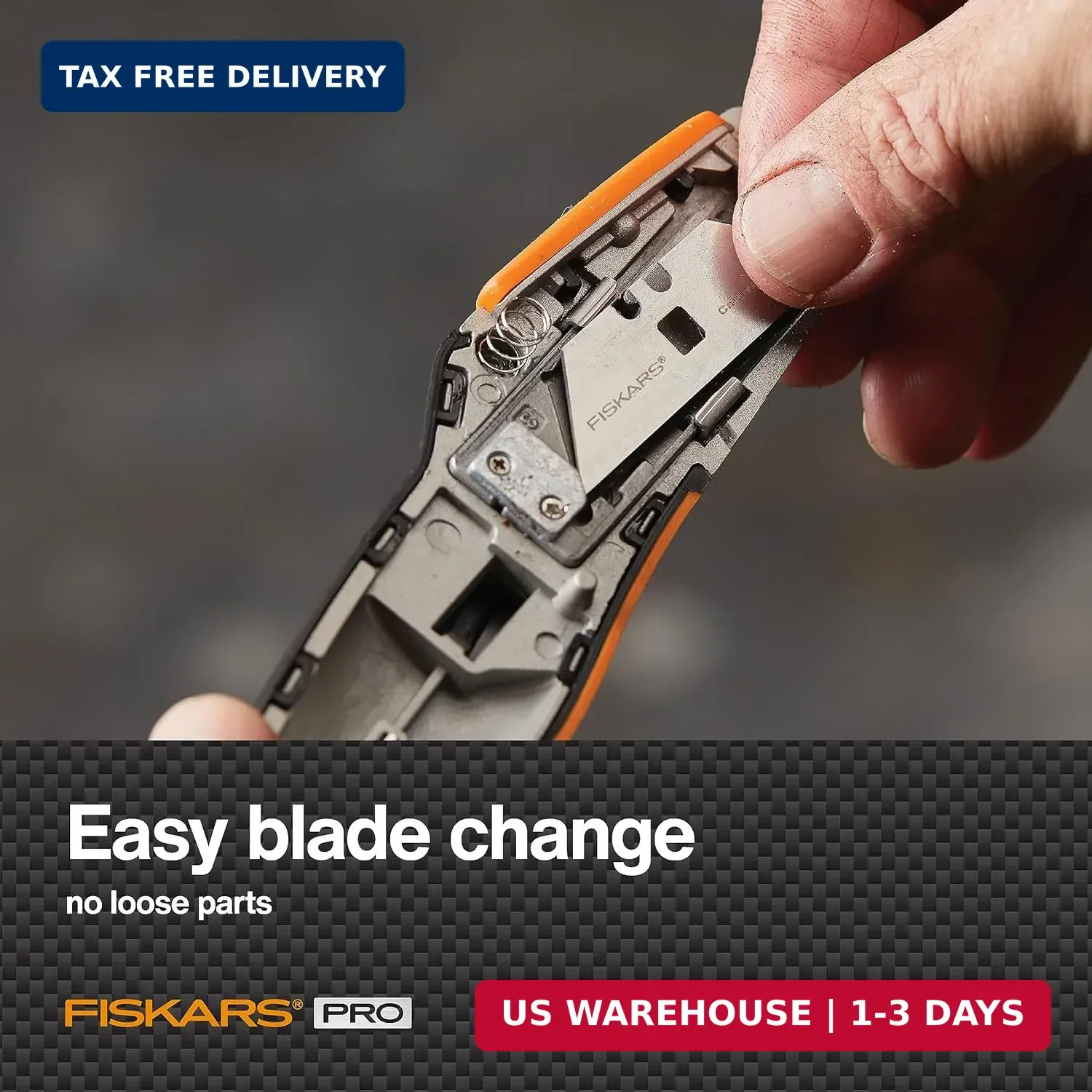 Pro Retractable Utility Knife, Heavy Duty Box Cutter with CarbonMax Long