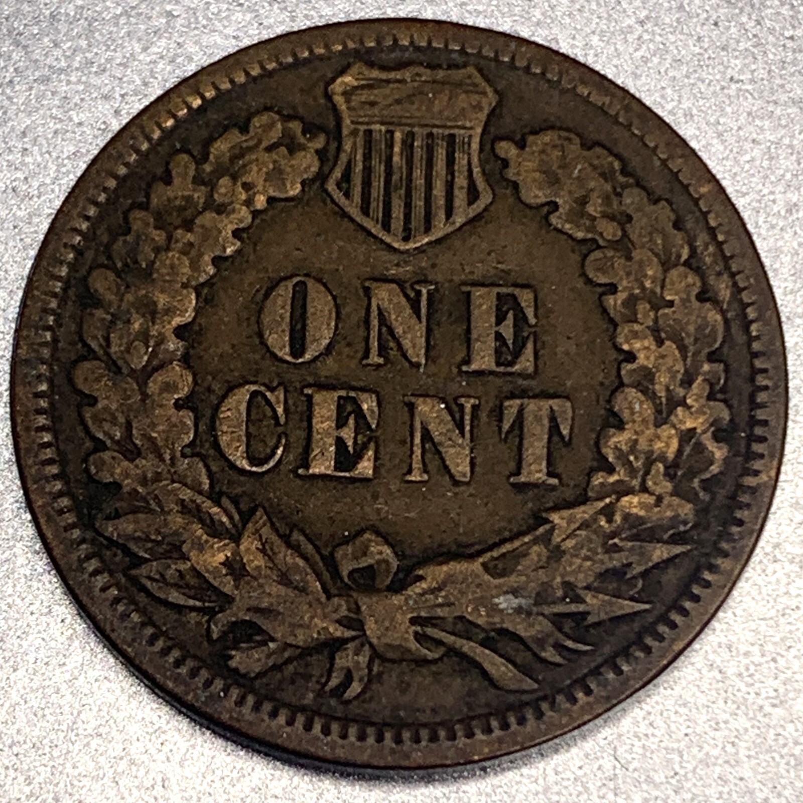1909 Indian Head Cent Fine F Coin SS171