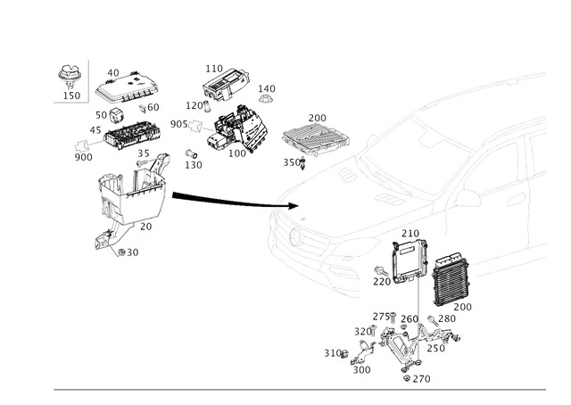 Mercedes Benz S550 S450 560 S63 AMG 14-20 Repair Kit El Wire Harness 2044405507