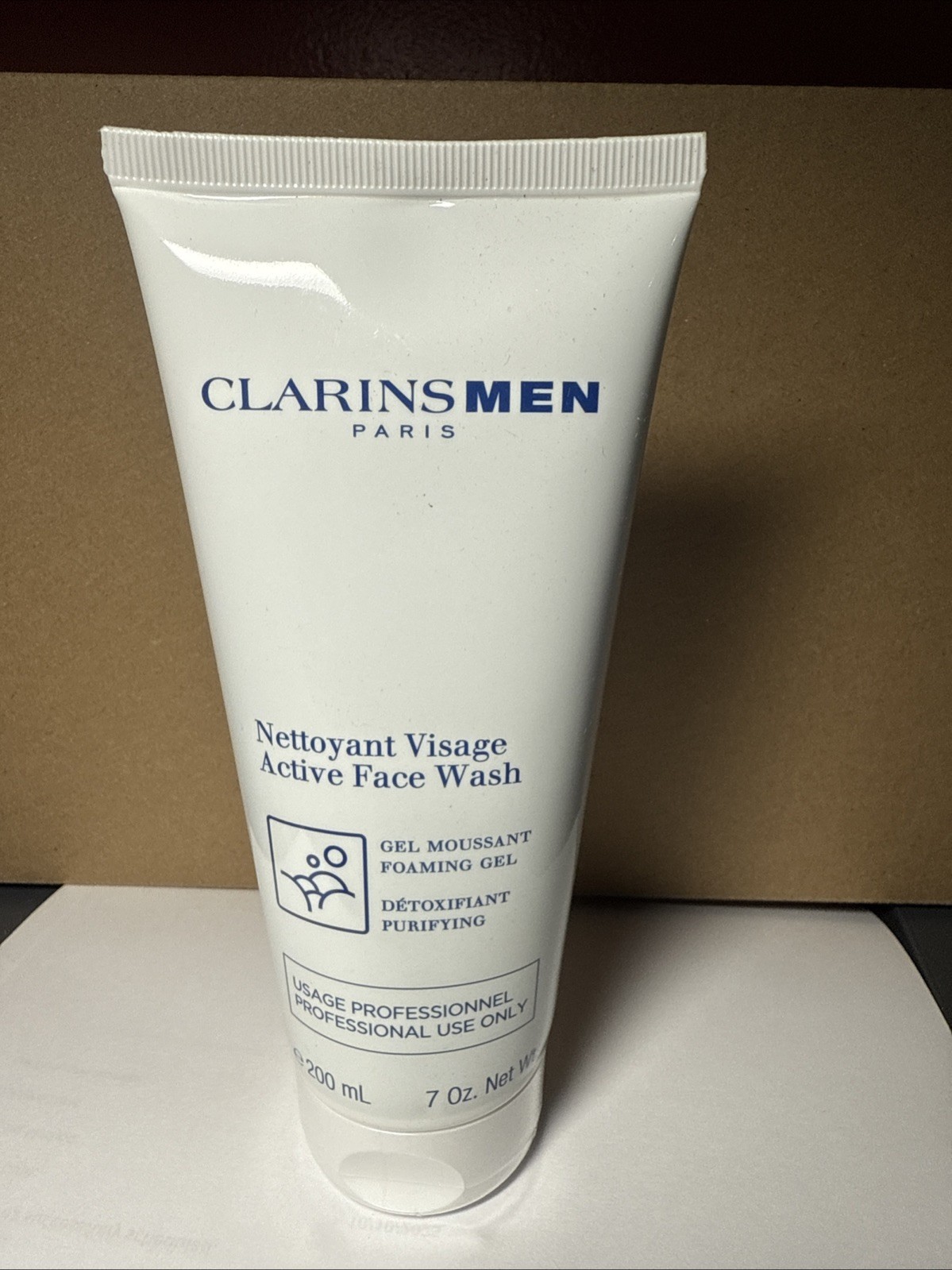Clarins Men Active Face Wash Foaming Gel Cleanser, 7 OZ / 200mL SEALED