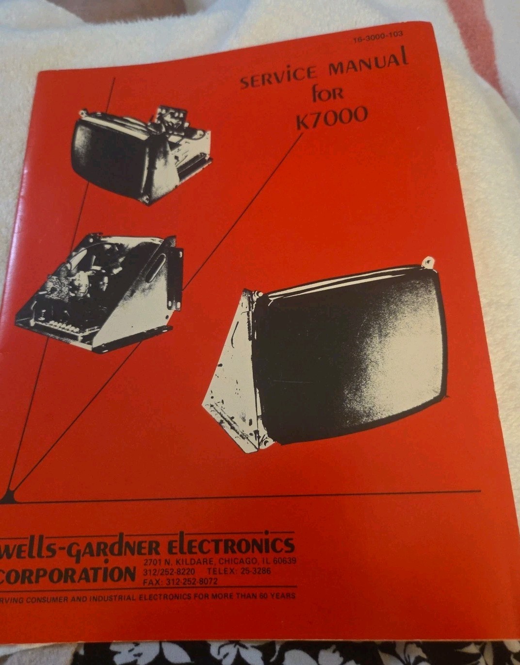 Wells-Gardner Service Manual For K7000 Monitor Arcade Machine