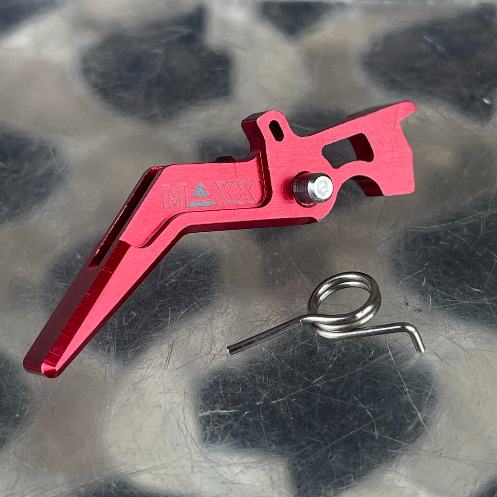 NEW Maxx Model CNC Aluminum Advanced Trigger Style A - Red (MX-TRG001SAR)