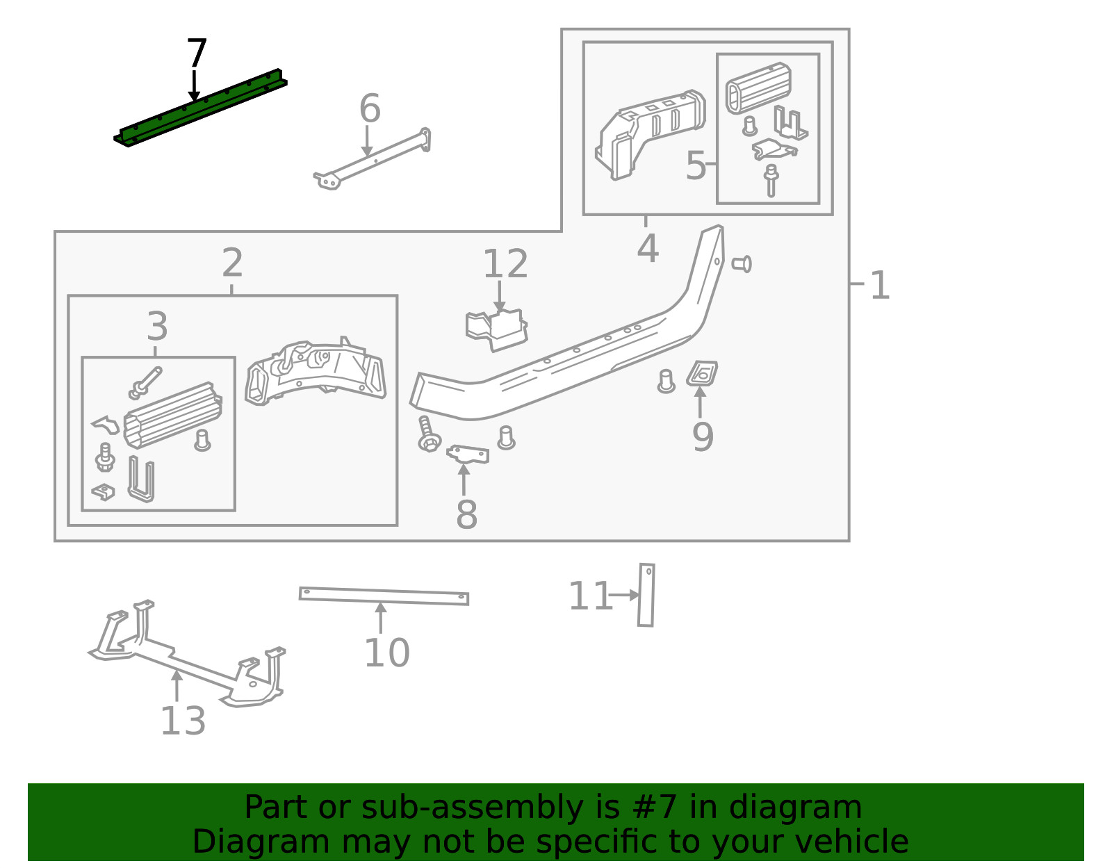 Genuine GM Front Driver Side Floor Panel Support 20983584