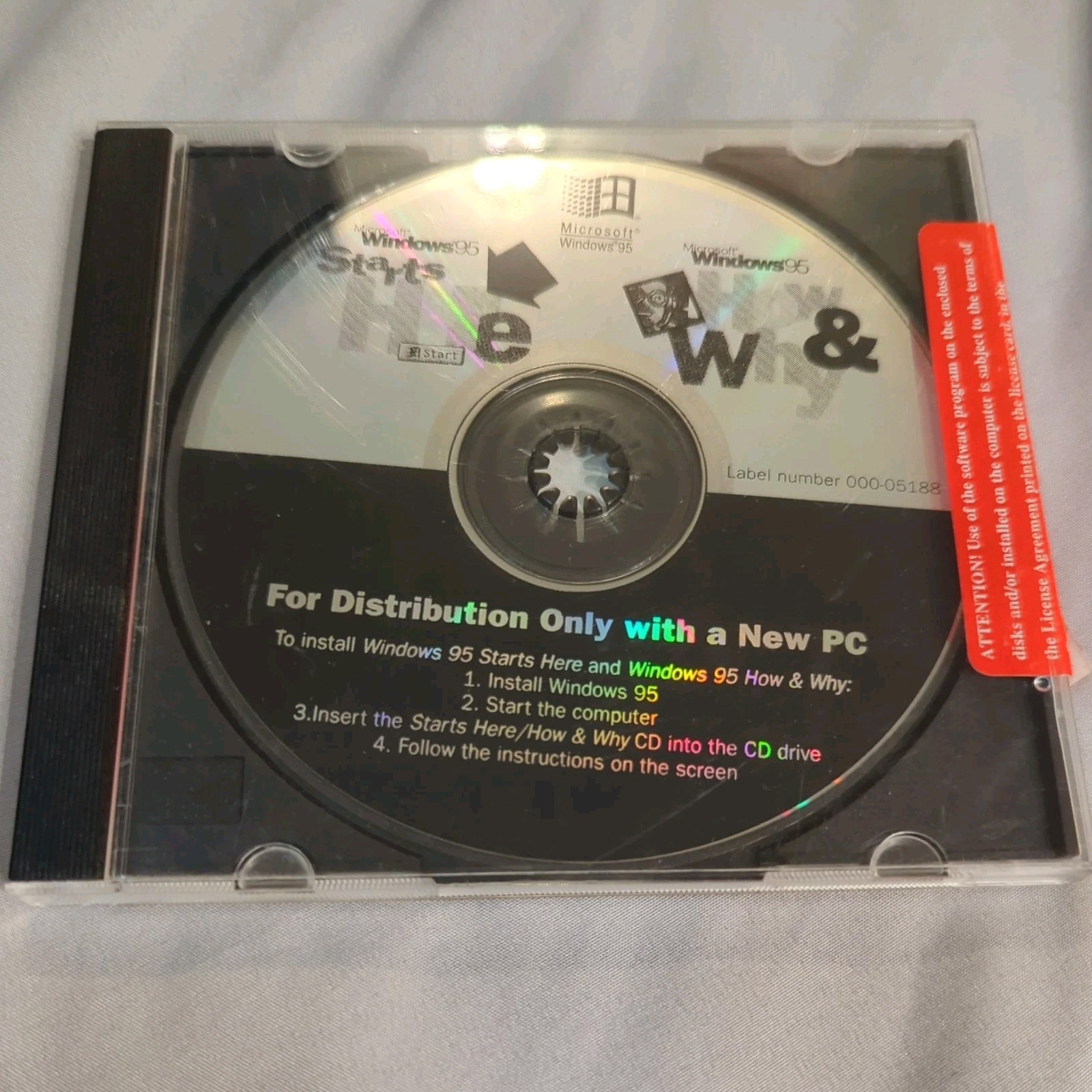 Microsoft Windows 95 Starts Here/How & Why Software Disc P/N: 000-05189