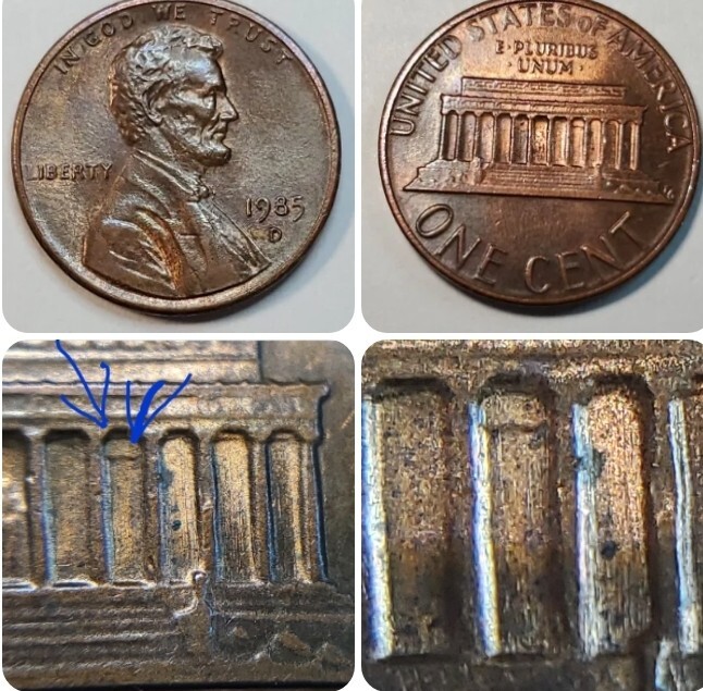 1985 D Dublin On The Top Of The Monticello Bay Lincoln Memorial cent#76