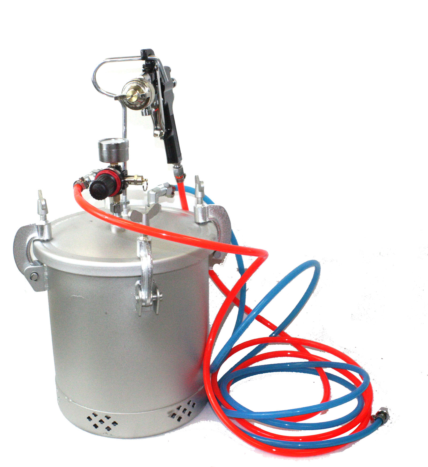 High Pressure Pot Air Paint Spray Gun 2 1/2 Gallon Industrial Painting Painter