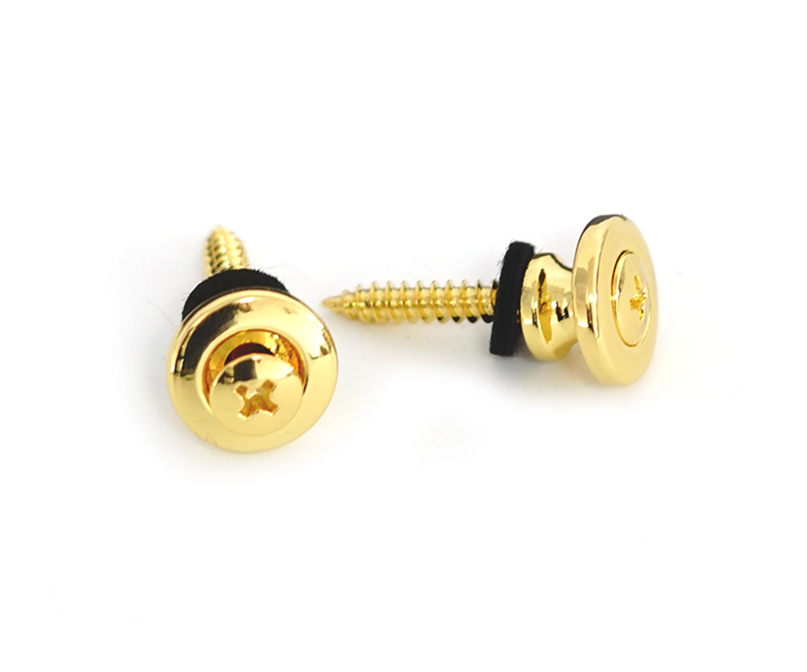 Guyker Strap Locks Buttons, (1 Pair) Zinc Alloy Security Straplock Quick Gold