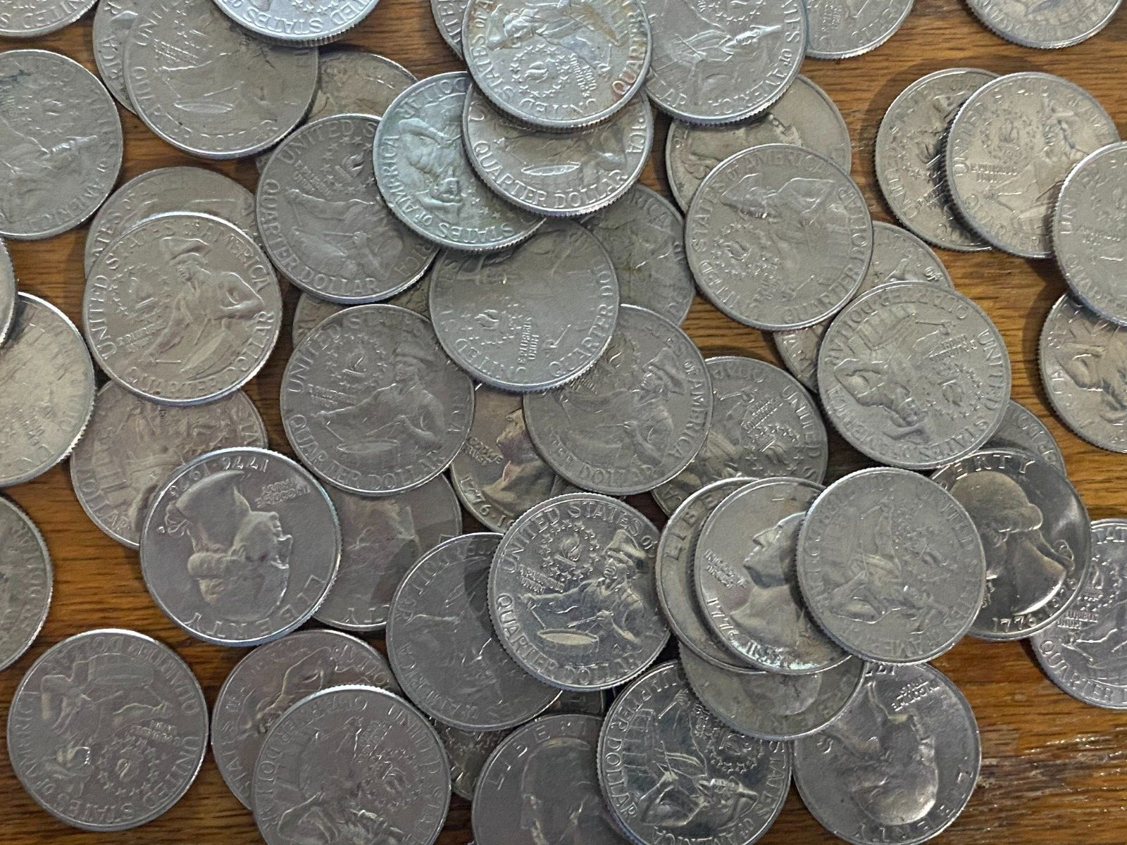 $10 FULL ROLL of 40 coins 1976 Quarters Circulated Washington Drummer Boy $Deal$