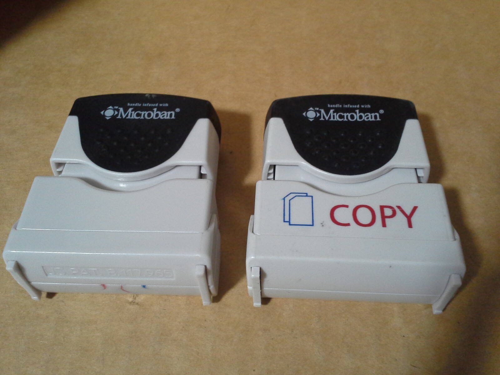 2PC. Accustamp2 Shutter Message Stamp Copy Red/Blue . Working. Both Needs ink