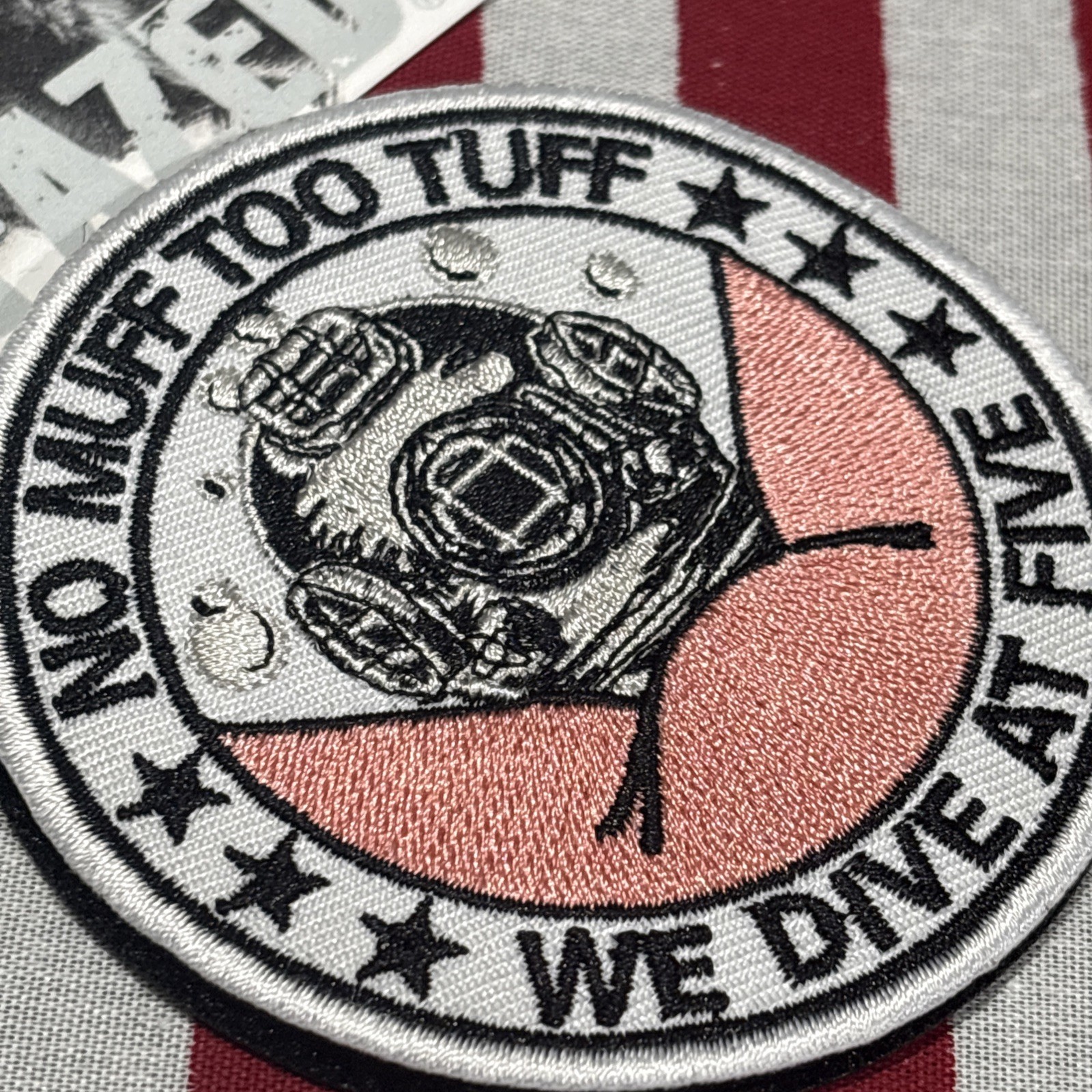 3” 2nd We Dive At 5 Patch Hook & loop High Quality Embroidery