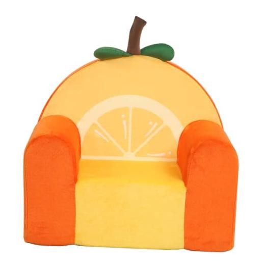 Comfy Cute Toddler Chair, Soft Kids Couch with High Density Foam, Oragne