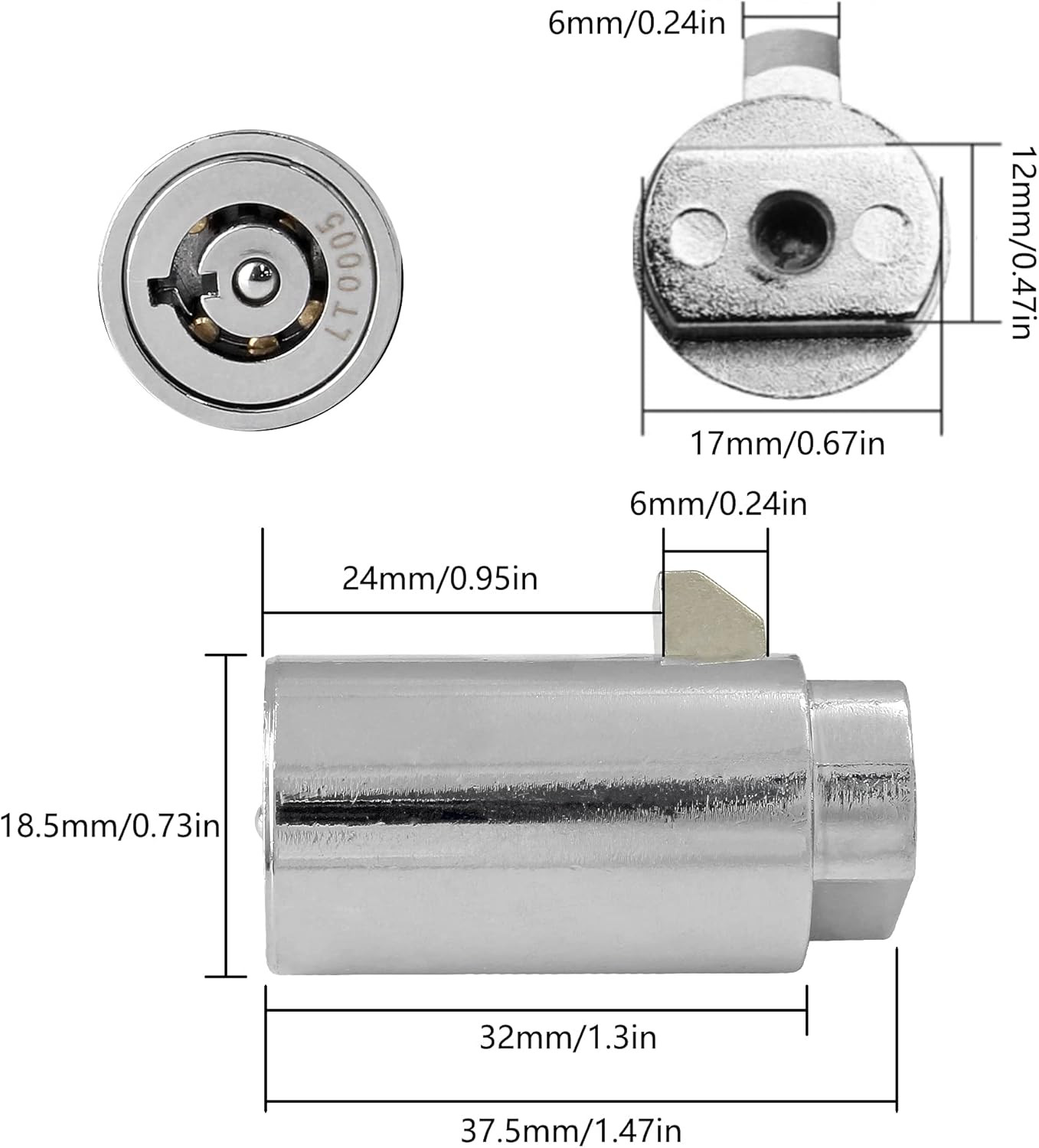 2 Sets High Security Vending Machine Lock and Key Soda Candy Machine Lock