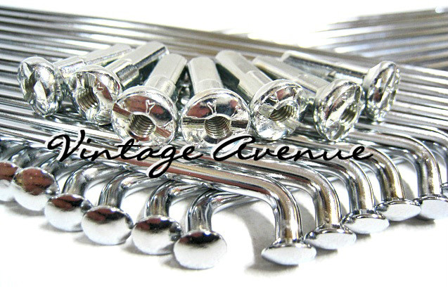 SUZUKI T500 I/II/III/R/J/K/L/M 1969-1975 FRONT + REAR CHROME SPOKE 72PCS (A)