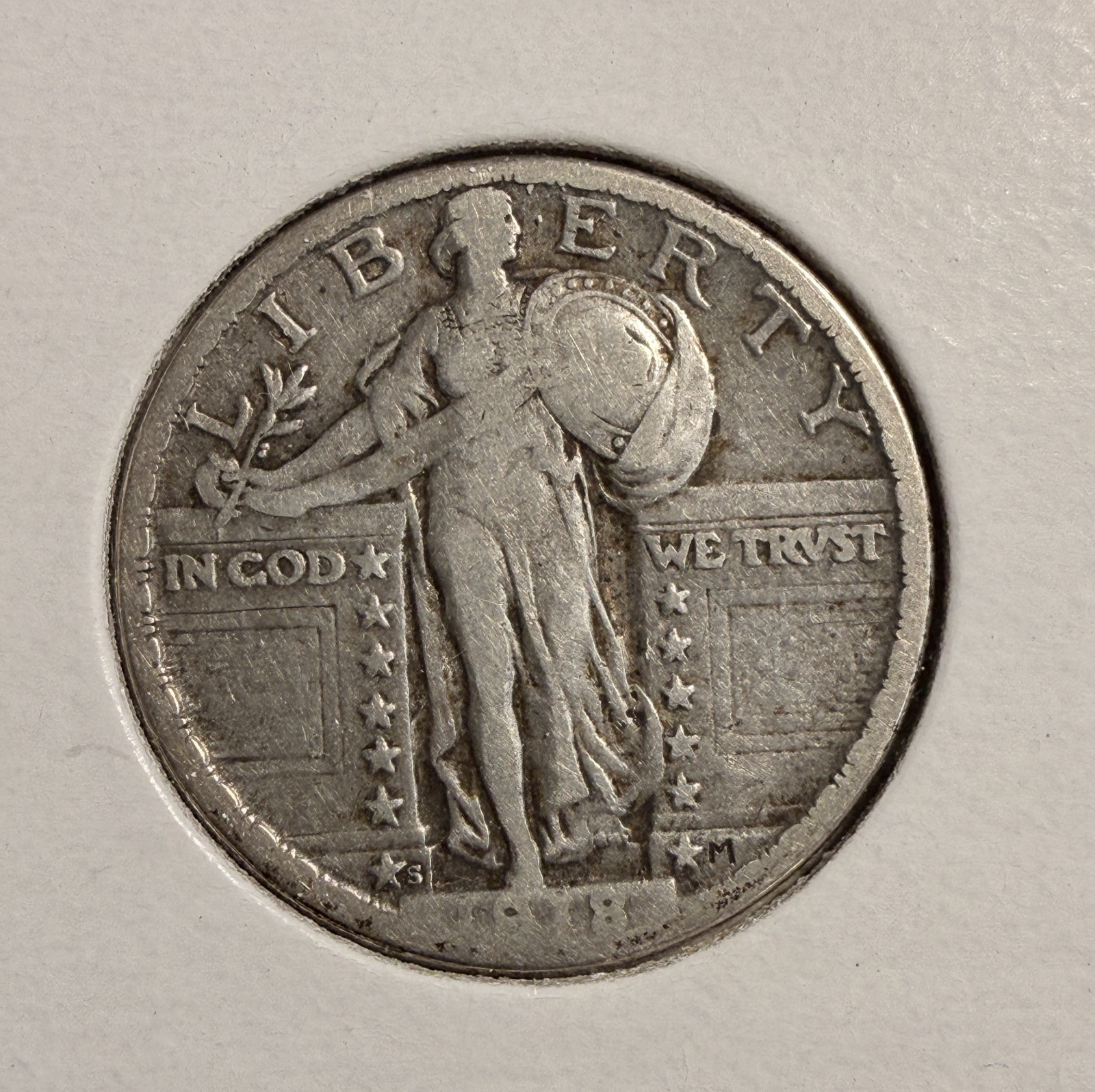 1918-S Standing Liberty Quarter, Nice VF  (19646)