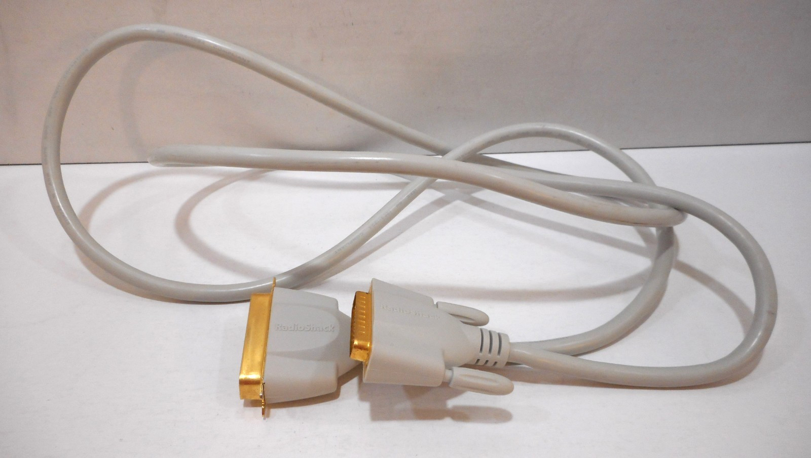 Vintage Printer Connection Cord Male DB25 Serial to Male CN26 Parallel 6 ft long
