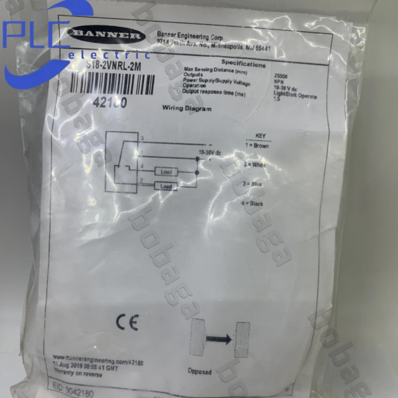 Banner S18-2VNRL-2M Photoelectric sensor switches brand new free shipping