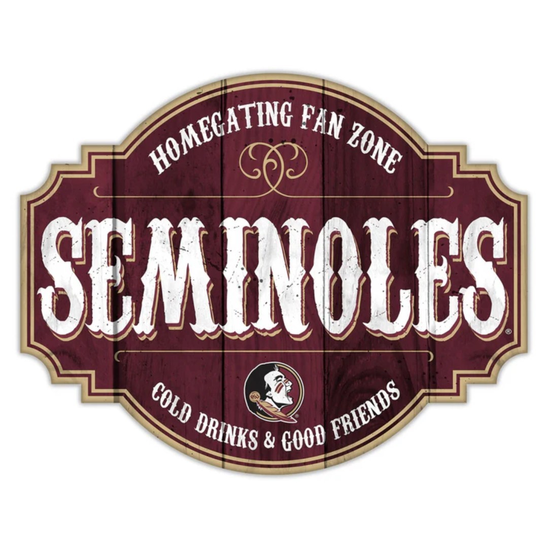 Florida State Seminoles FSU Homegating Tavern 12in Sign
