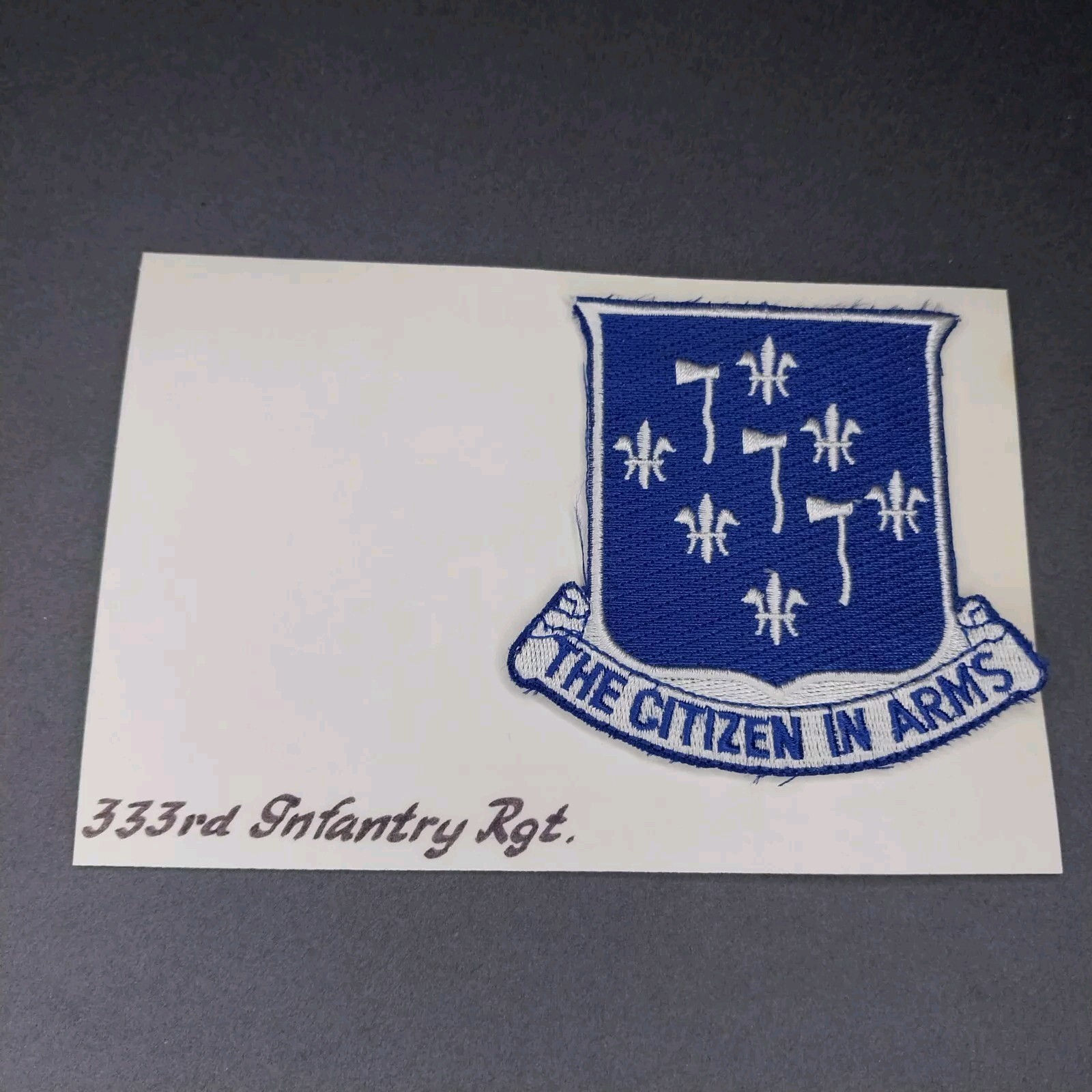 333rd Infantry Regiment 3 1/4" Patch