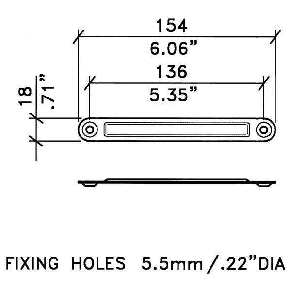 PENN ELCOM M1300N Steel Amp Strip w/ Nickel Finish (1 PACK)