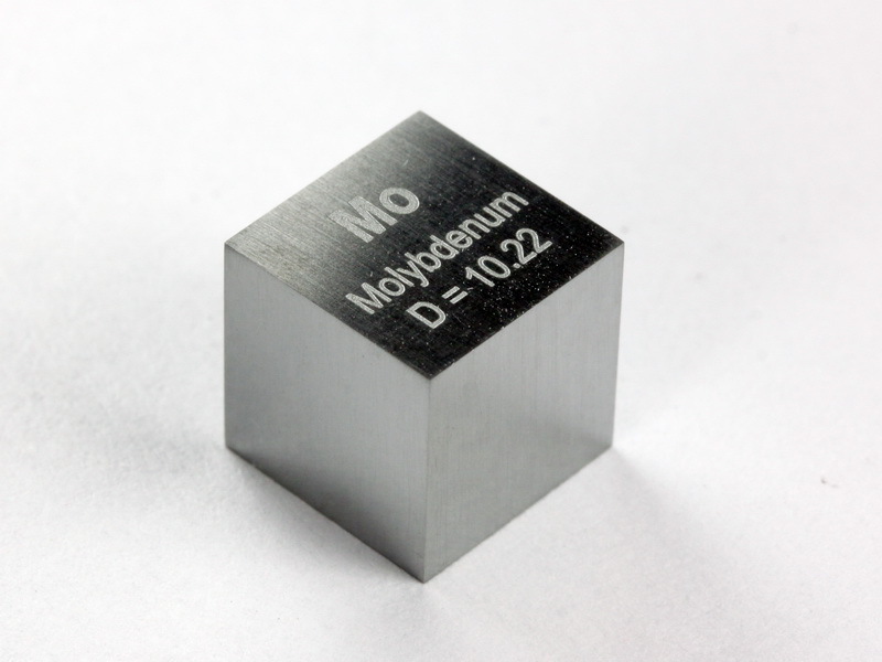 Molybdenum density cube ultra precision 10.0x10.0x10.0mm - Made in Germany