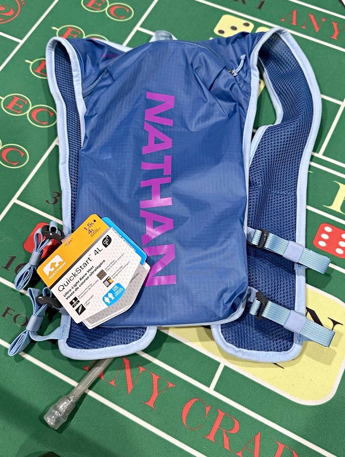 Nathan QuickStart 4L Lightweight Running Hydration Pack 1.5L Blue One Size