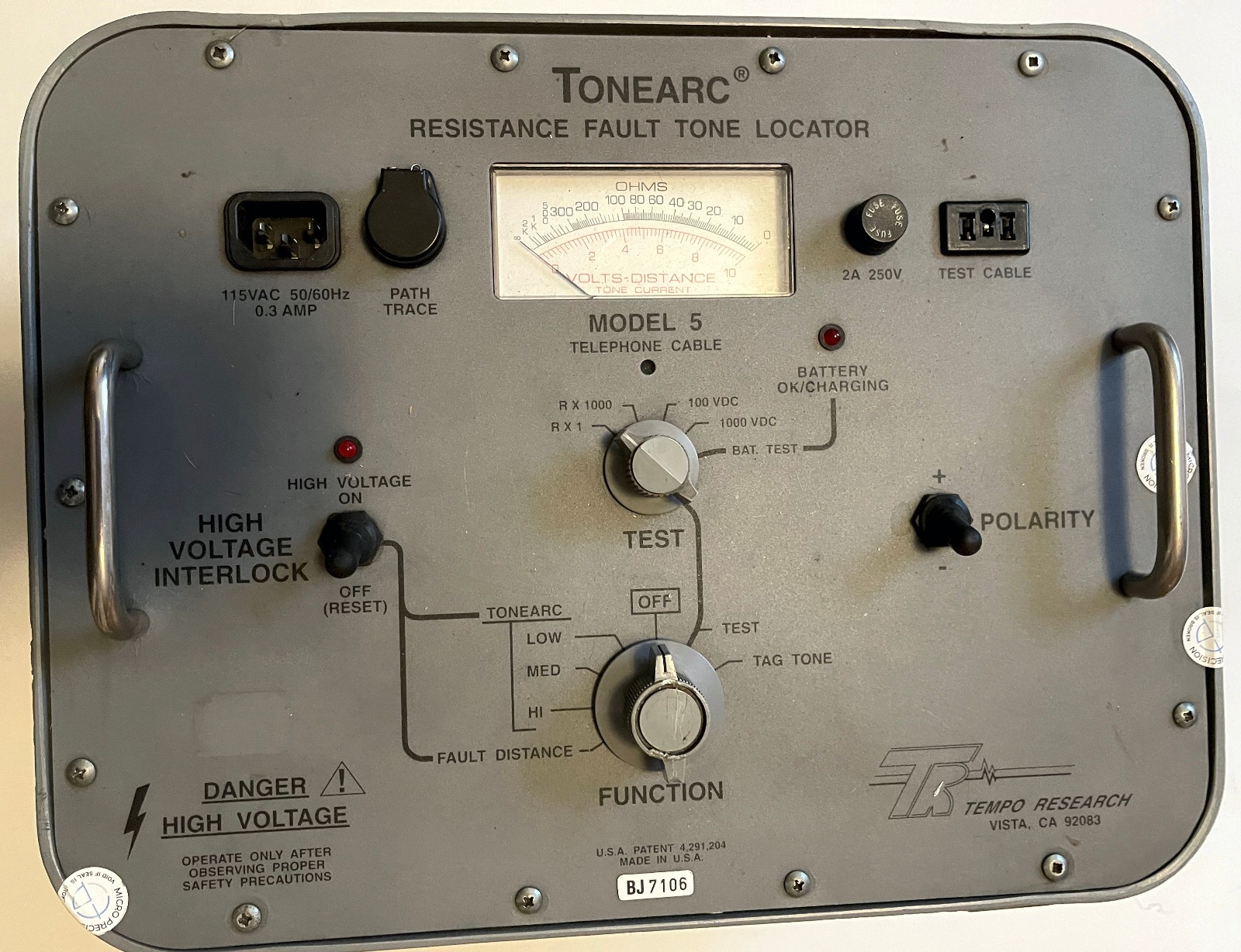 Tempo ToneArc Resistance Fault Tone Locator Model 5