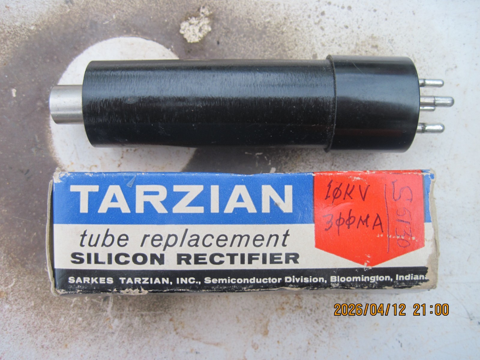 RECTIFIER TUBE  SOLID STATE REPLACEMENT  5U4  866 5R4  5AR4 ETC.... 10KV 300 Ma,