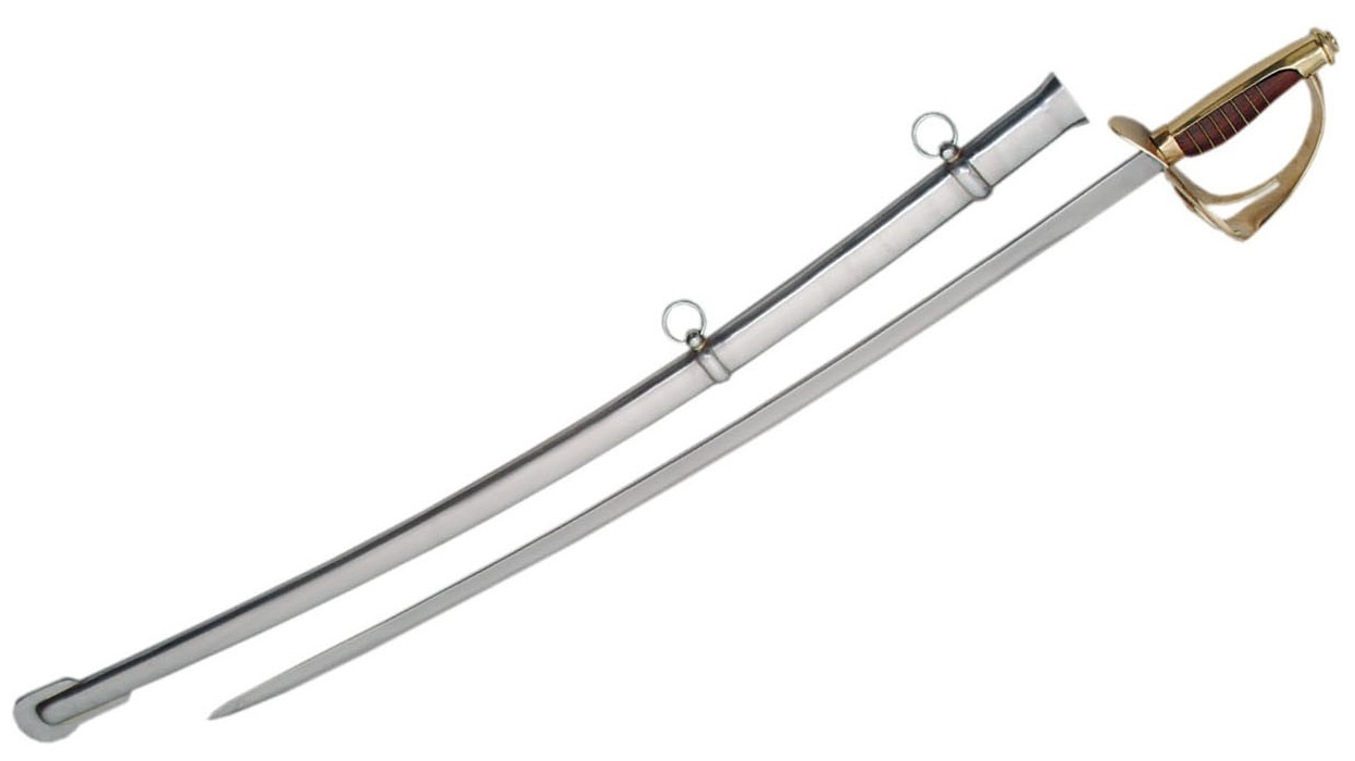 Deluxe Model 1840 United States Army Cavalry Saber Sword Wood Grip with Scabbard